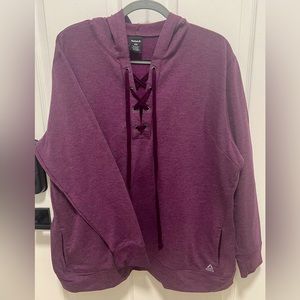 Reebok women’s sweatshirt with lace up front neckline